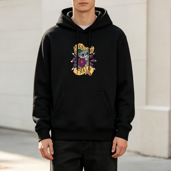 Raccoon DND Dice Trash Roll Hoodie For TTRPG Players