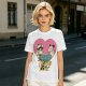 Olive Graphic T-Shirt with Raccoon and Opossum Trash Love Design