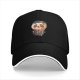 Black Baseball Cap With Melting Skull Creepy Graphic