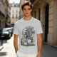 Olive T-shirt with Studio Ghibli Character Mashup Art Print