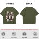 Olive Green T-Shirt With Cute Christmas Kittens And Holiday Gifts Print
