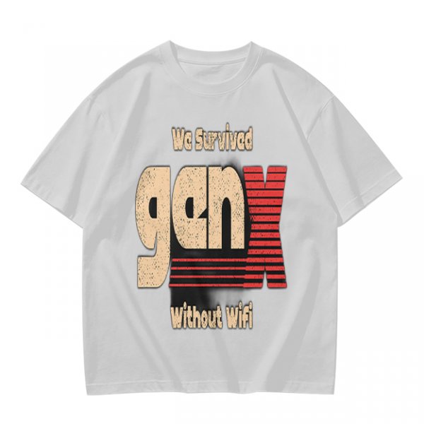 Gen X We Survived Without Wifi Graphic T-Shirt