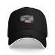 Black Baseball Cap with Retro Boombox and Cassette Print