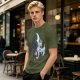 Olive T-Shirt Featuring Toothless and Light Fury Dragons