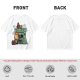 Olive T-shirt with Peanuts-style He-Man Castle Grayskull Graphic