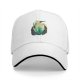 Black Baseball Cap With Anime Character Silhouette Graphic