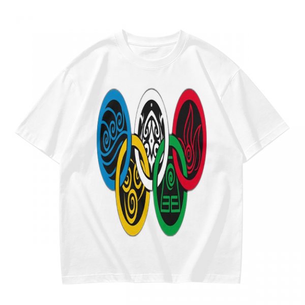 Avatar The Last Airbender Four Elements Symbols Graphic T-Shirt