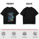 Olive T-shirt with Galactic Gunshow Skeleton Graphic Print