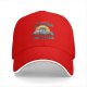 Black baseball cap with summer umbrella graphic and retro sun design