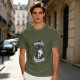 Olive Graphic T-Shirt With Give Me Coffee Or Death Skull Print