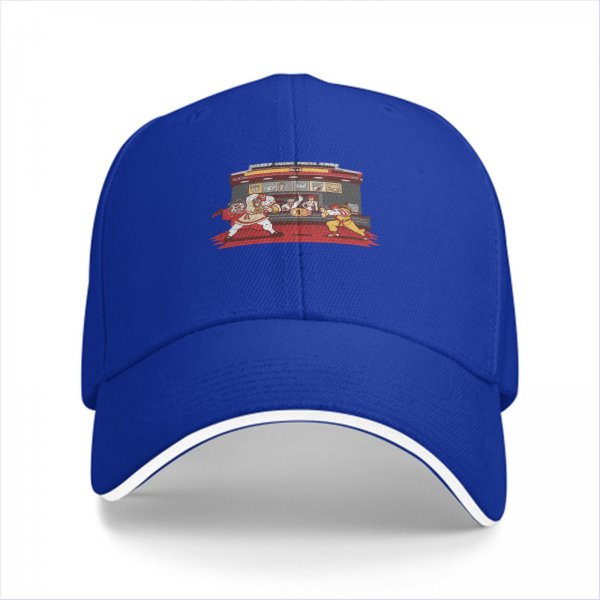 Black Baseball Cap With Street Fighter Arcade Fight Graphic