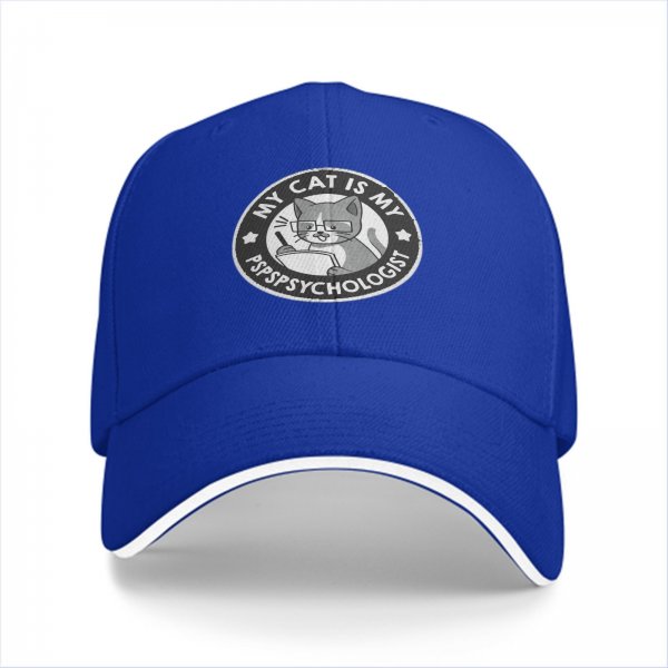 My Cat Is My Pspspsychologist Black Baseball Cap