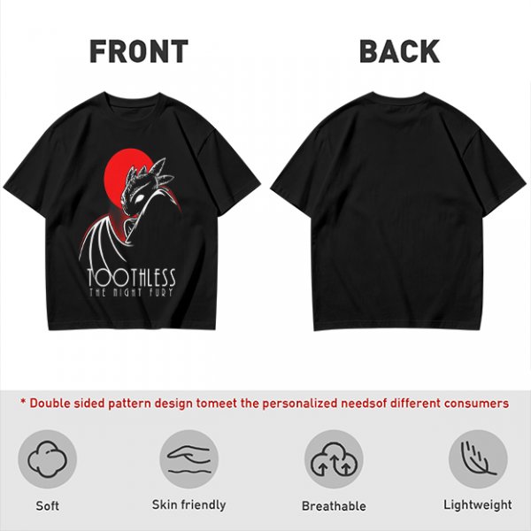 Toothless The Night Fury Dragon Graphic T-Shirt