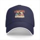 Black baseball cap with cats eating ramen graphic
