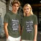 Olive T-Shirt With Funny Manifesting Snacks Success Quote Print