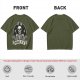 Olive t-shirt with skeleton graphic and 'It Is What It Is' text