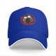 Black baseball cap with devil cat 'Purr Evil' graphic print