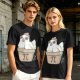 Olive T-Shirt With Cute Chicken In Pi Pot Graphic