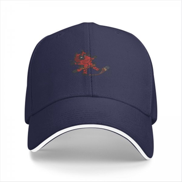 Black baseball cap with chibi Deadpool graphic design