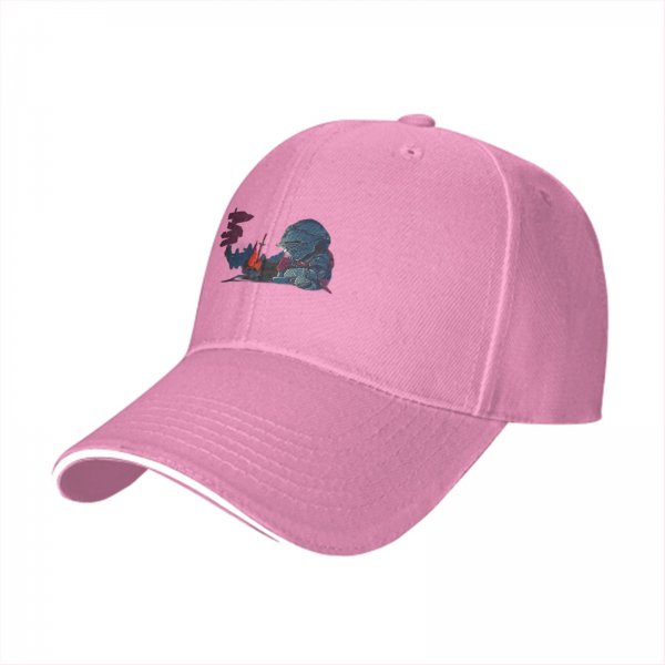 Black Baseball Cap With Knight By Campfire Graphic Print