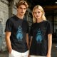 Olive Green T-Shirt With Blue Totoro Inspired Graphic Print