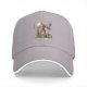 Black baseball cap with giant robot and small figures graphic