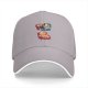 Black baseball cap with a cat lounging and text 'Guy is sick of everything'