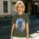 Olive T-Shirt Featuring Skeletor Holding His Havoc Staff