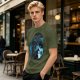 Olive T-shirt with How to Train Your Dragon Toothless and Hiccup Art