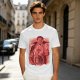 One Piece Shanks Graphic Print Olive T-Shirt