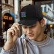 Black Baseball Cap With Skeletor Graphic Print For Fans