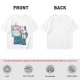Olive T-Shirt With Cute Artist Cat Art Because Murder Is Wrong Print