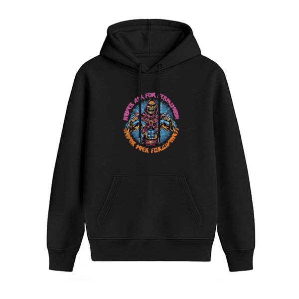 Hoodie with Skeletor 'Never Ask For Permission' Graphic