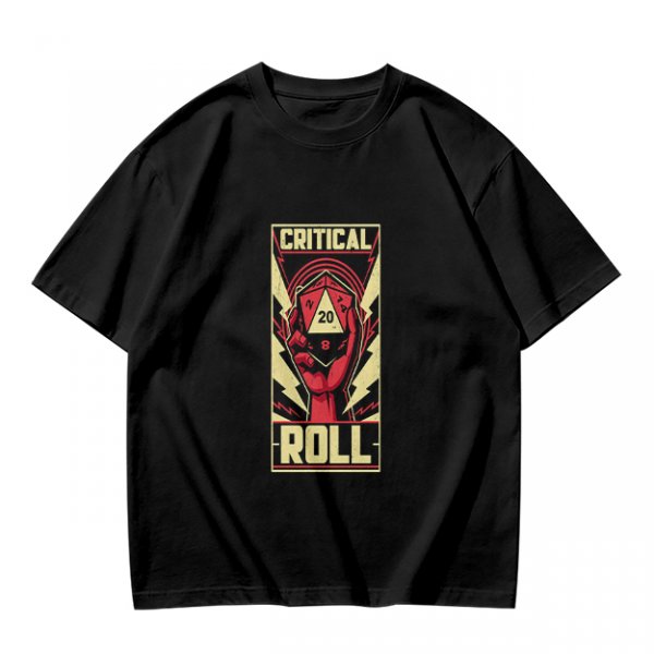 Olive Green T-Shirt With Critical Roll D20 Graphic