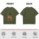 Olive T-Shirt With Sacred Fast Food Combo Graphic Print