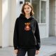 Black hoodie with Calcifer graphic and emotional support text