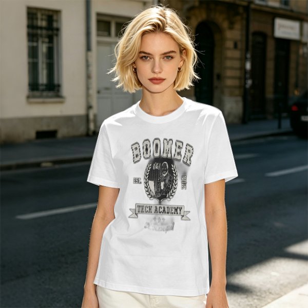 Olive Graphic T-Shirt With Boomer Tech Academy Print