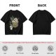 Olive T-shirt with Kodama Tree Spirits in Pocket and Leaves Print