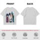 Anime Character Graphic Olive Green T-Shirt