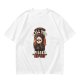 Olive t-shirt with grim reaper graphic and provocative text