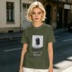Olive t-shirt with 'I Want To Believe' UFO landscape print