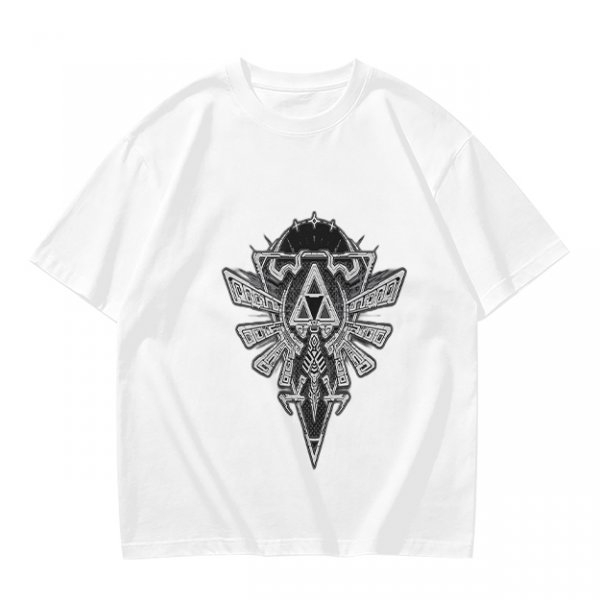 Olive Green T-Shirt With Detailed Fantasy Crest Graphic