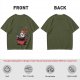 Olive T-shirt with Cute Sushi Dipping in Soy Sauce Graphic