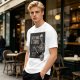 Olive t-shirt with skeleton teacher and 'Everything Is Terrible' print