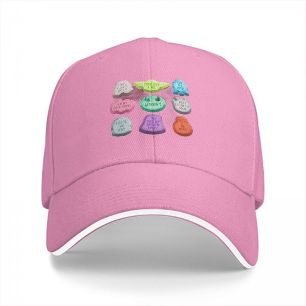 Black Baseball Cap With Star Wars Themed Conversation Hearts