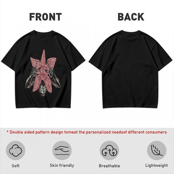 Olive Green T-Shirt With Starfish Monster Rock Hand Print