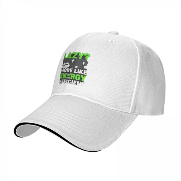 Lazy? More Like Energy Efficient Black Baseball Cap