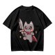 Olive T-shirt with cute warrior cat holding a sword graphic
