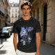Olive T-Shirt with Whimsical Fantasy Creature and Character Print