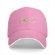 Black Baseball Cap With Playful Orange Kitten Illustrations